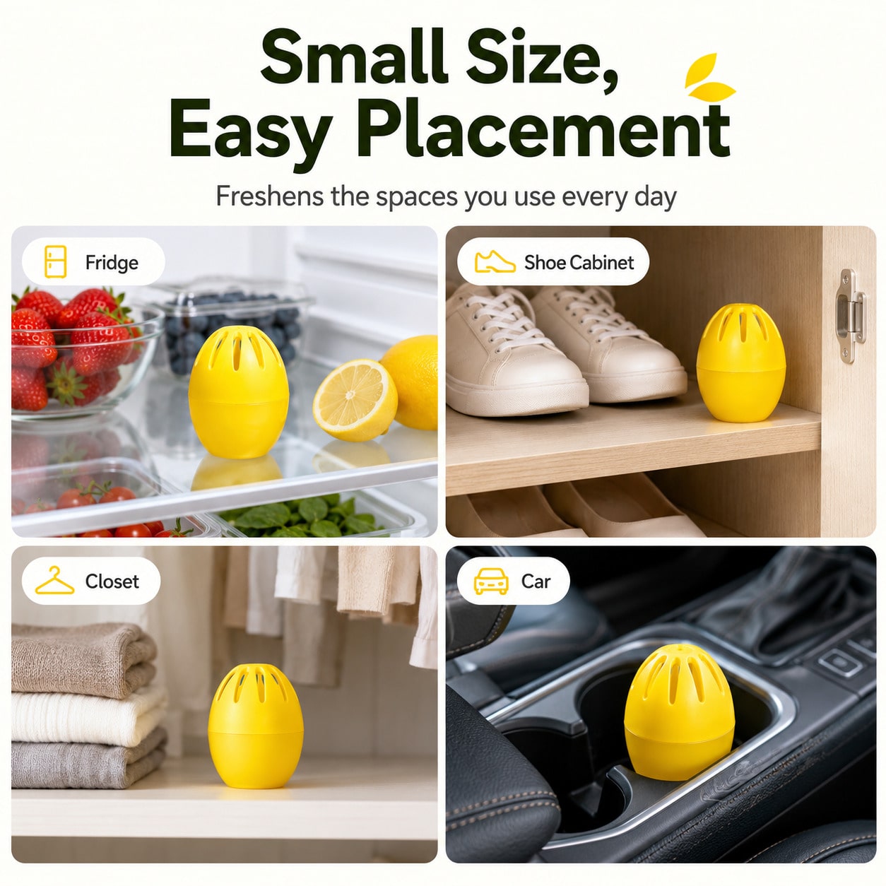 Oeuf désodorisant au citron, é - Odor Eliminator Car avis et prix